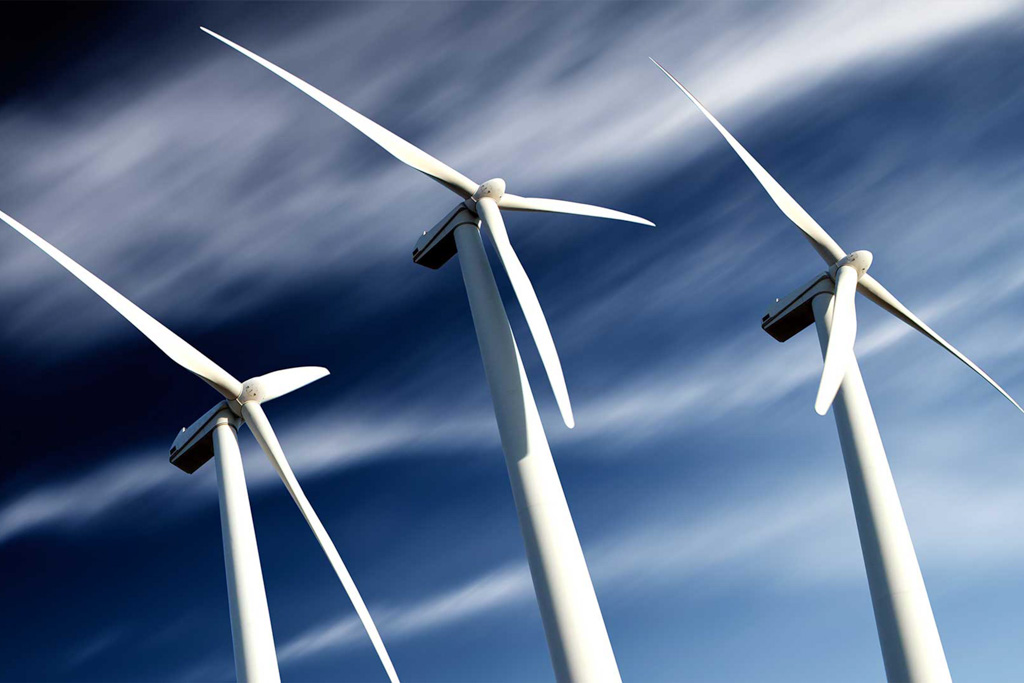 Windräder zur Branche Öl, Gas und Energie